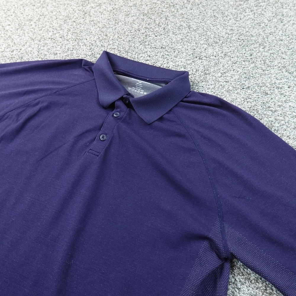 Fabletics Polo Shirt Mens L Blue Golf Performance Lightweight Athletic‎ Casual